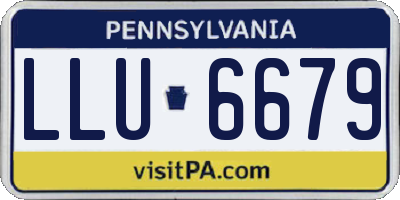 PA license plate LLU6679