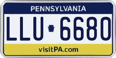PA license plate LLU6680