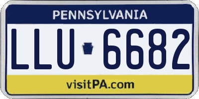 PA license plate LLU6682
