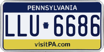 PA license plate LLU6686