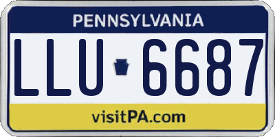 PA license plate LLU6687