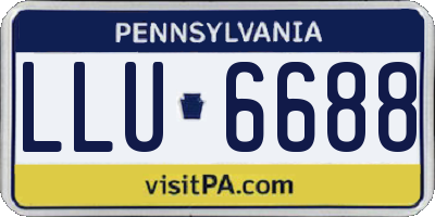 PA license plate LLU6688