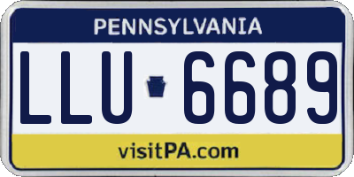 PA license plate LLU6689