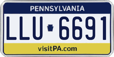 PA license plate LLU6691