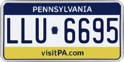 PA license plate LLU6695