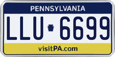 PA license plate LLU6699