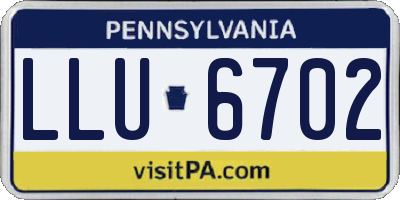 PA license plate LLU6702