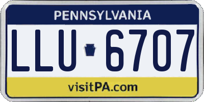 PA license plate LLU6707