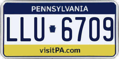 PA license plate LLU6709