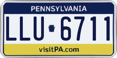 PA license plate LLU6711