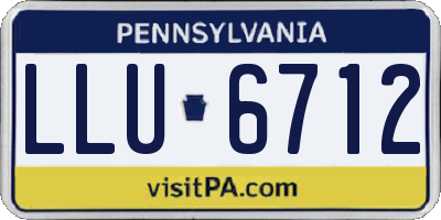 PA license plate LLU6712
