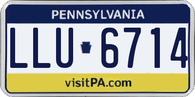 PA license plate LLU6714