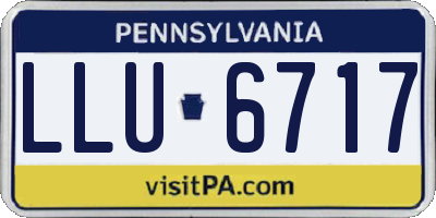 PA license plate LLU6717