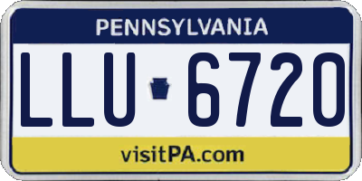 PA license plate LLU6720