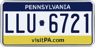 PA license plate LLU6721