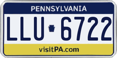 PA license plate LLU6722