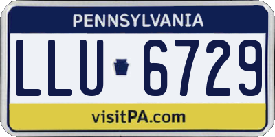 PA license plate LLU6729