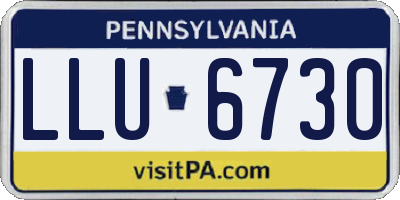 PA license plate LLU6730