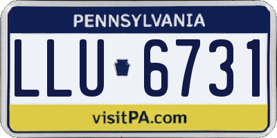 PA license plate LLU6731