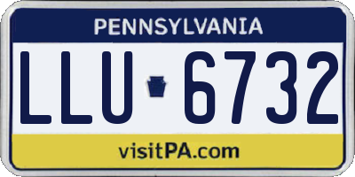 PA license plate LLU6732