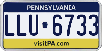 PA license plate LLU6733