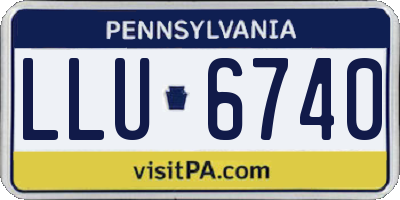 PA license plate LLU6740