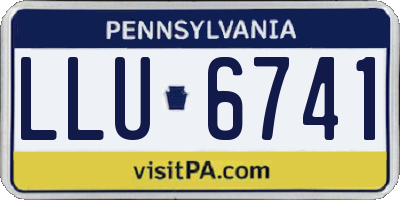 PA license plate LLU6741