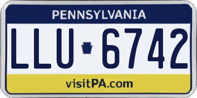 PA license plate LLU6742
