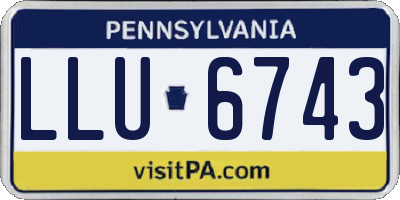 PA license plate LLU6743