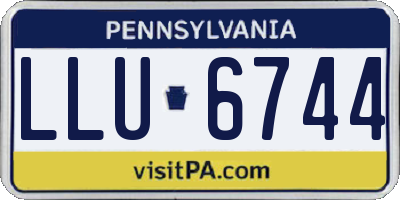 PA license plate LLU6744