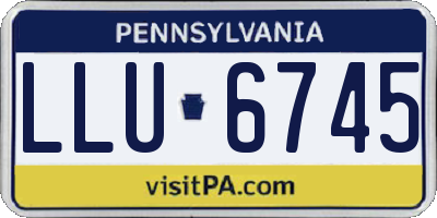 PA license plate LLU6745