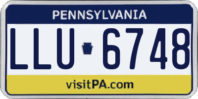 PA license plate LLU6748