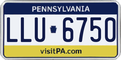 PA license plate LLU6750