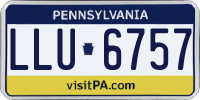 PA license plate LLU6757