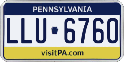 PA license plate LLU6760