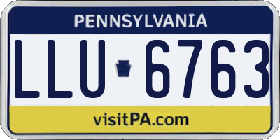 PA license plate LLU6763