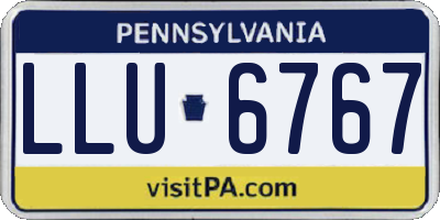 PA license plate LLU6767