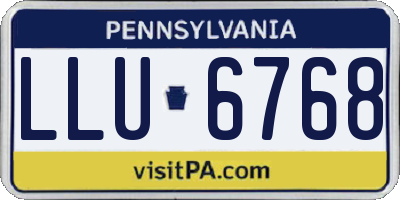 PA license plate LLU6768
