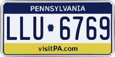 PA license plate LLU6769