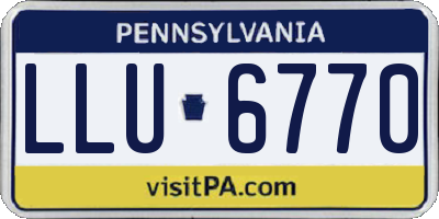 PA license plate LLU6770