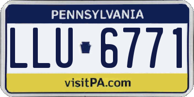 PA license plate LLU6771