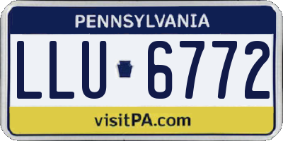 PA license plate LLU6772