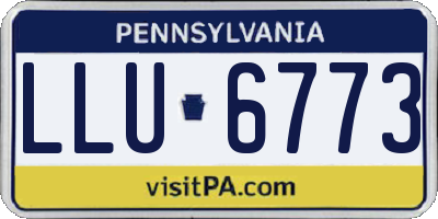 PA license plate LLU6773
