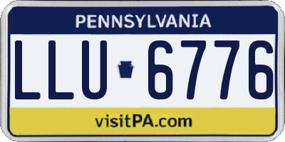PA license plate LLU6776