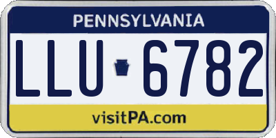 PA license plate LLU6782
