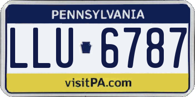 PA license plate LLU6787