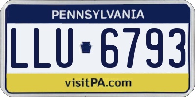 PA license plate LLU6793