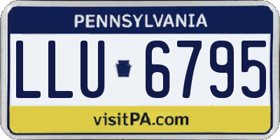 PA license plate LLU6795