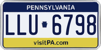 PA license plate LLU6798