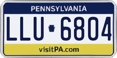 PA license plate LLU6804